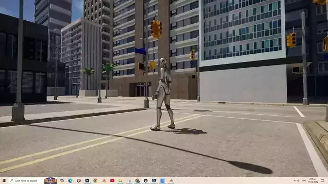 UE5 City Complete Level - DAY Low-poly 3D model 5