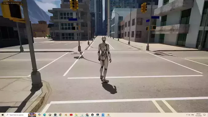 UE5 City Complete Level - DAY Low-poly 3D model 2