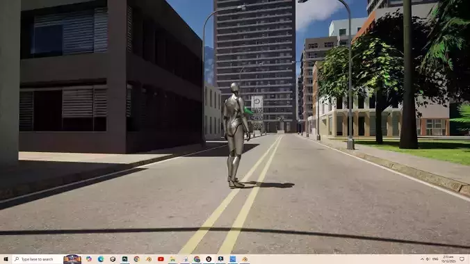 UE5 City Complete Level - DAY Low-poly 3D model 6