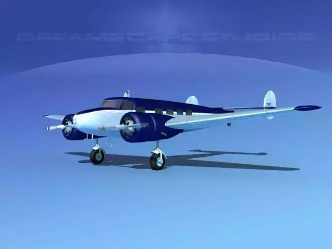 Lockheed L10 Electra Private 5 3D model