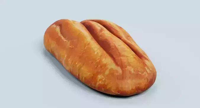 Pecan Nut - Natural Shelled Kernel 3D model 5