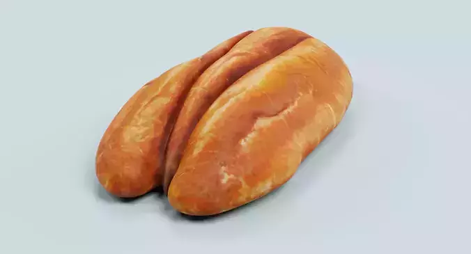 Pecan Nut - Natural Shelled Kernel 3D model 3