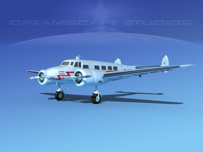 Lockheed L10 Electra Qantas 3D model