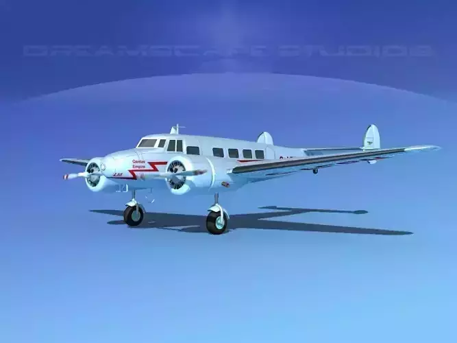 Lockheed L10 Electra Qantas 3D model