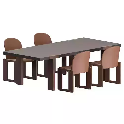 Dialogo Chair T Table by Tobia Scarpa