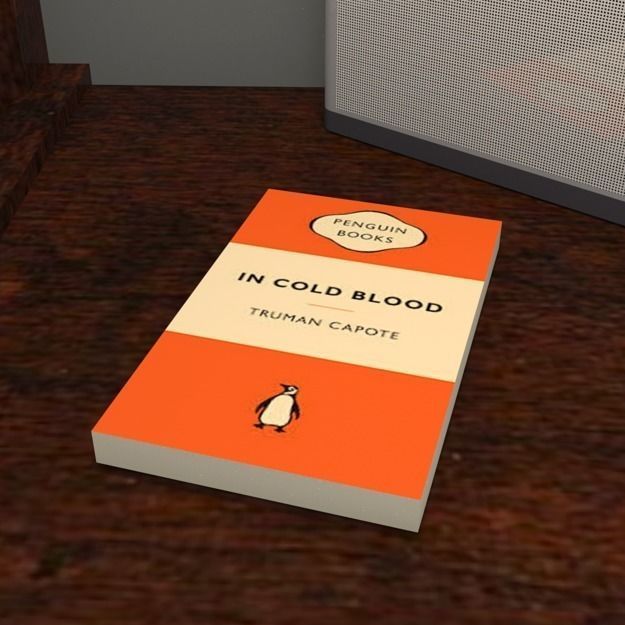 book In Cold Blood Low-poly 3D model_0