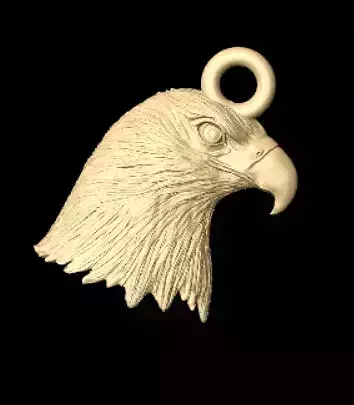 Majestic Eagle Face Pendant