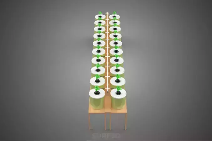 DUTCH BUCKET PLANT VEGETABLE FRUIT HYDROPONIC FARM CULTIVATION 3D model 3