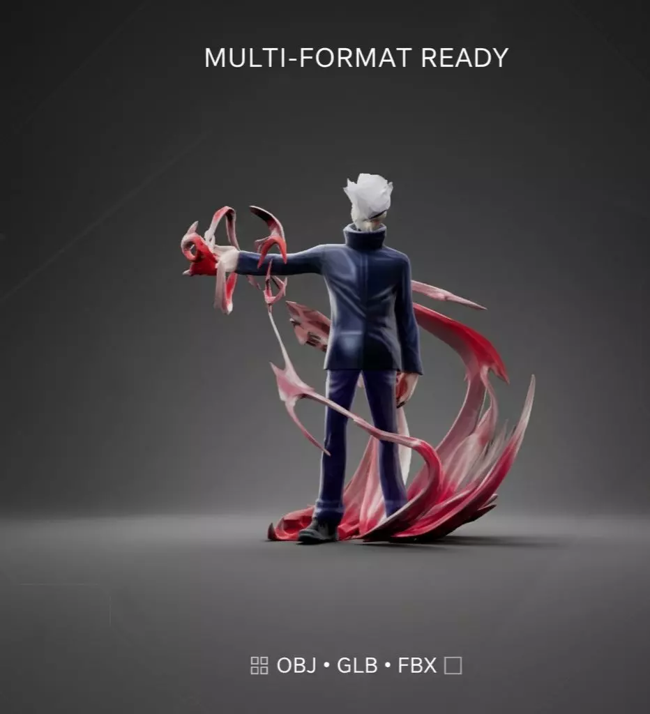 Multi Format 3D Character OBJ FBX GLB Game Ready Low-poly 3D model