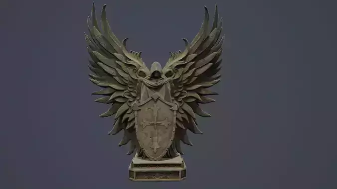 Dark Guardian Angel Statue PBR v2