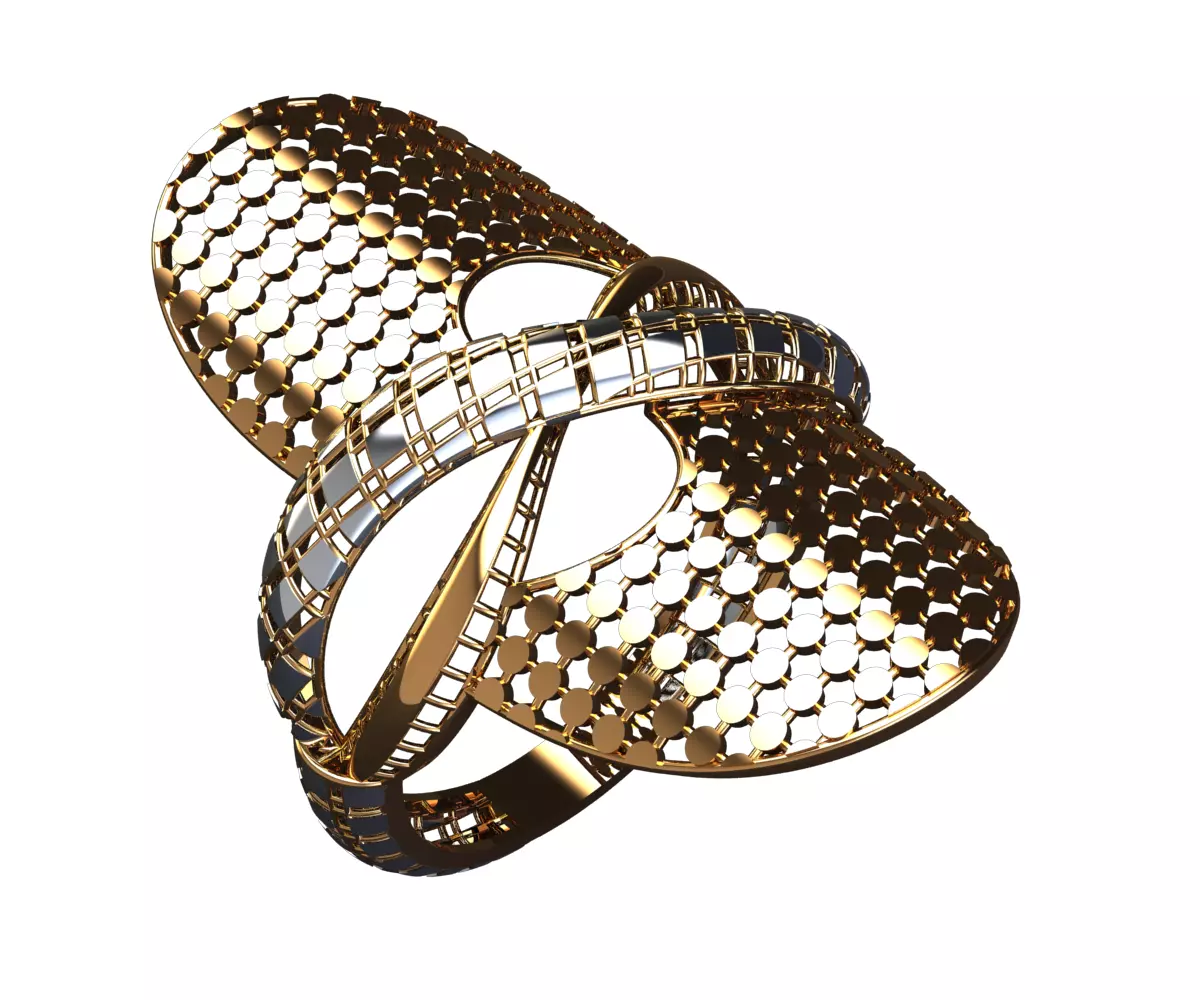 646 Infinity Ribbon Ring 4gm 3D print model