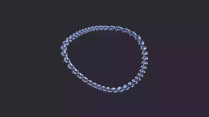 Low Poly Metal Chain Link