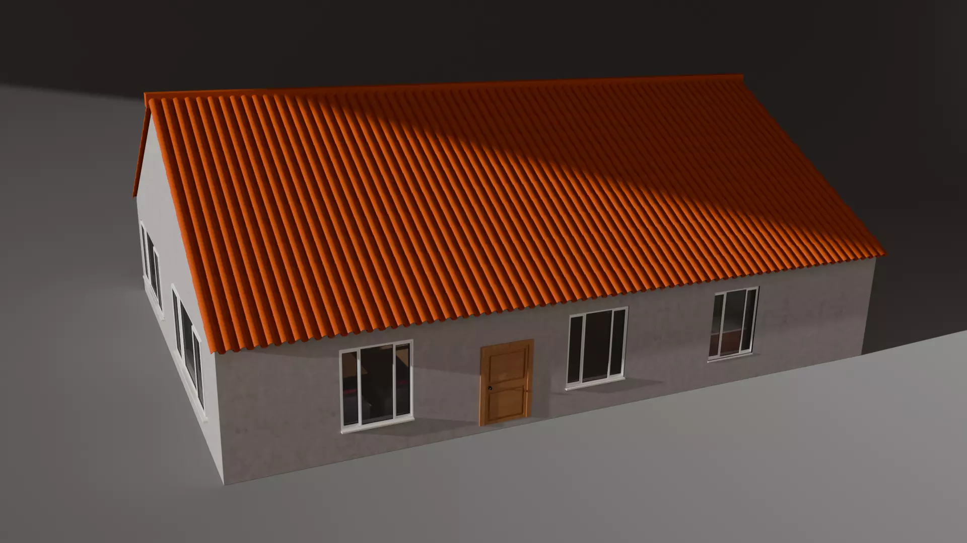 House with Furnitures Low-poly 3D model