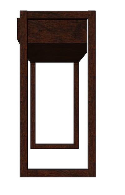 dressing table walnut Low-poly 3D model_6