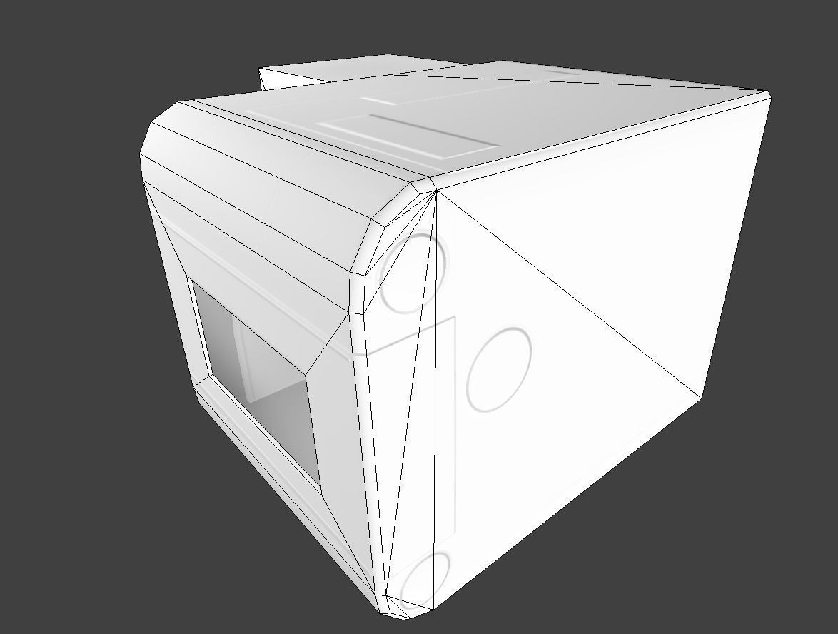 Futuristic Living Module Old Metal Version Low-poly 3D model_16