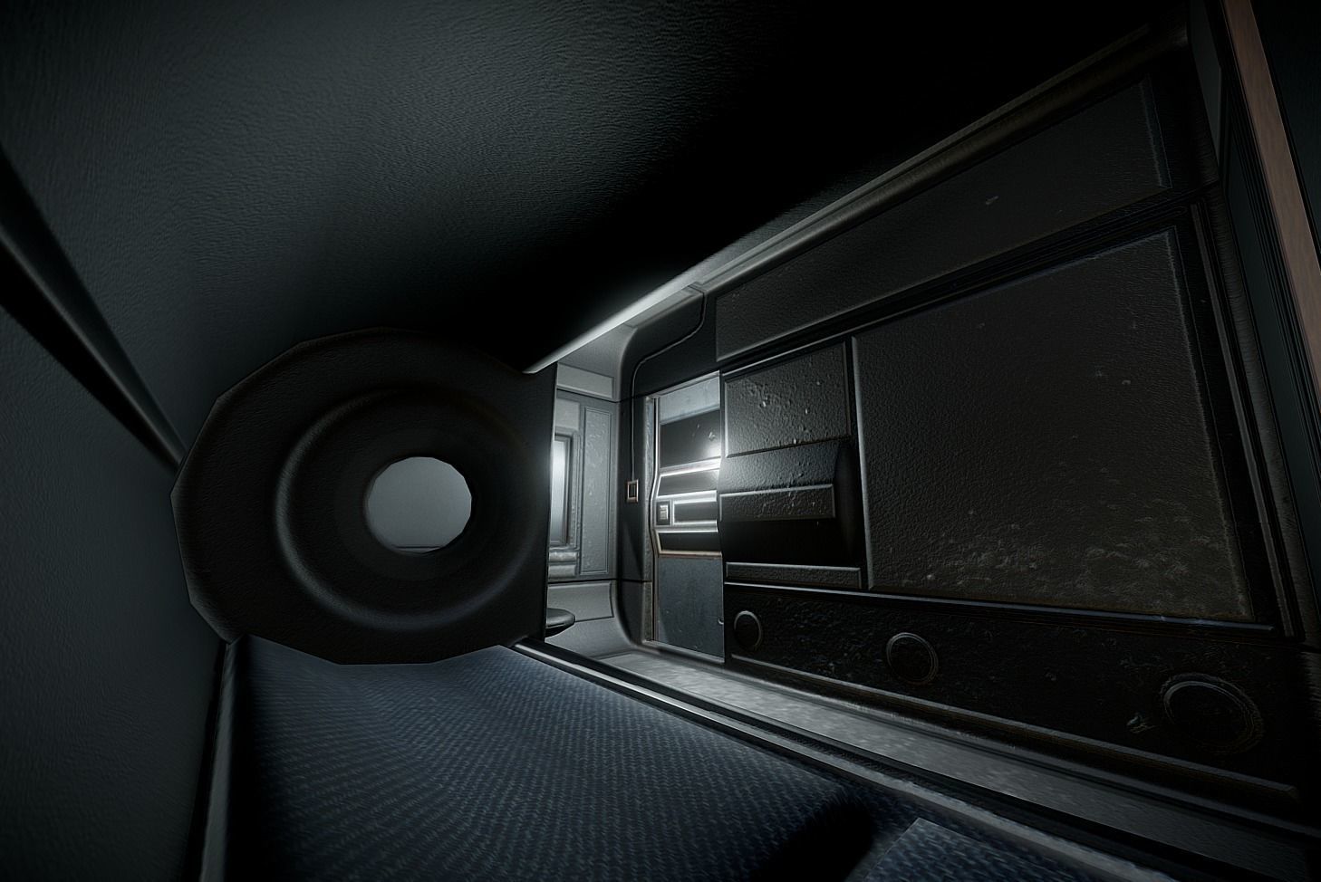 Futuristic Living Module Old Metal Version Low-poly 3D model_3