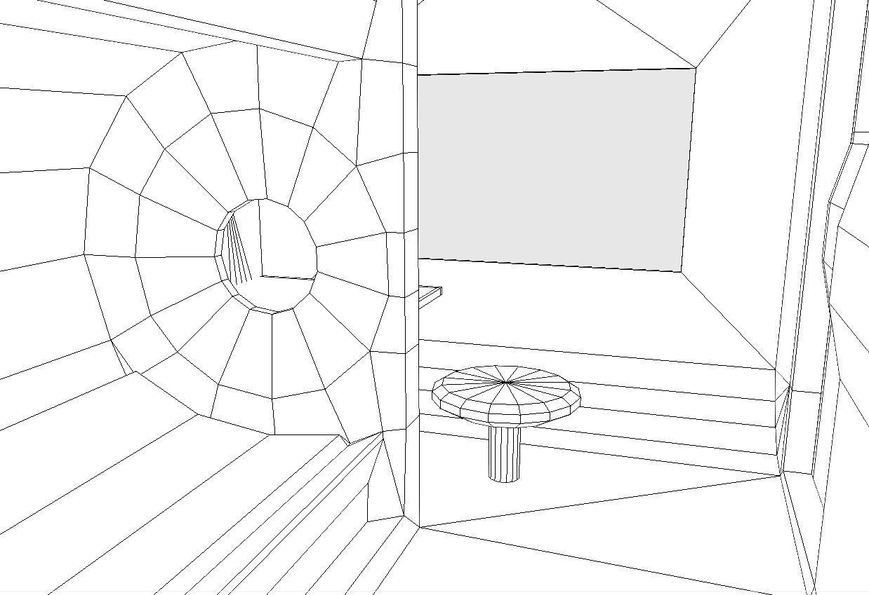 Futuristic Living Module Old Metal Version Low-poly 3D model_23