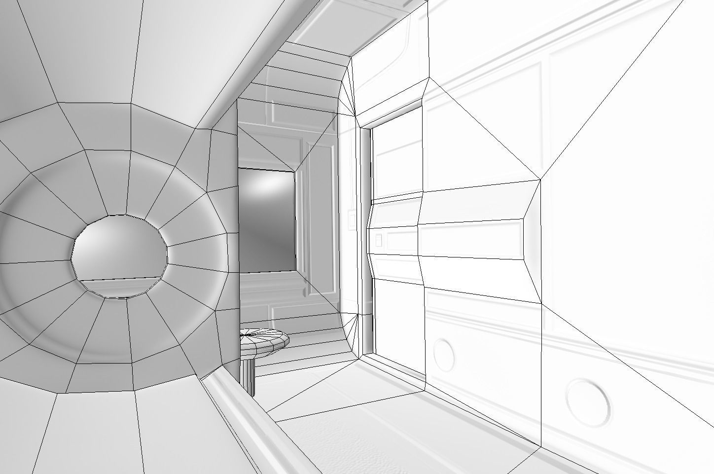 Futuristic Living Module Old Metal Version Low-poly 3D model_19