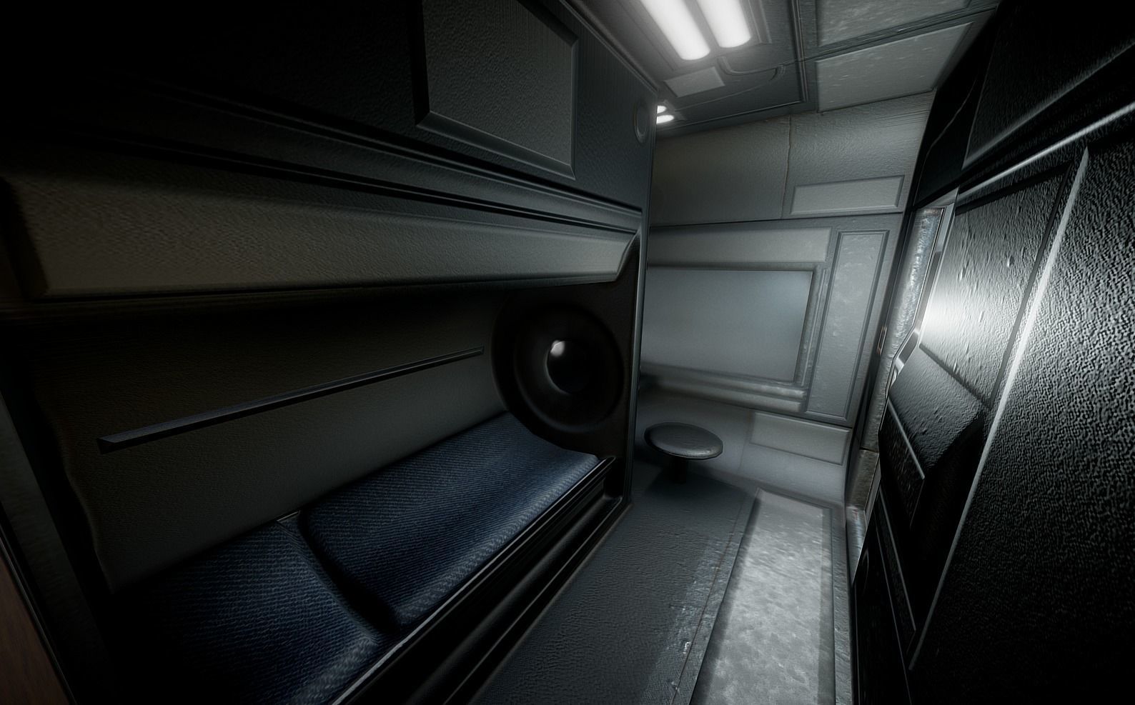 Futuristic Living Module Old Metal Version Low-poly 3D model_10