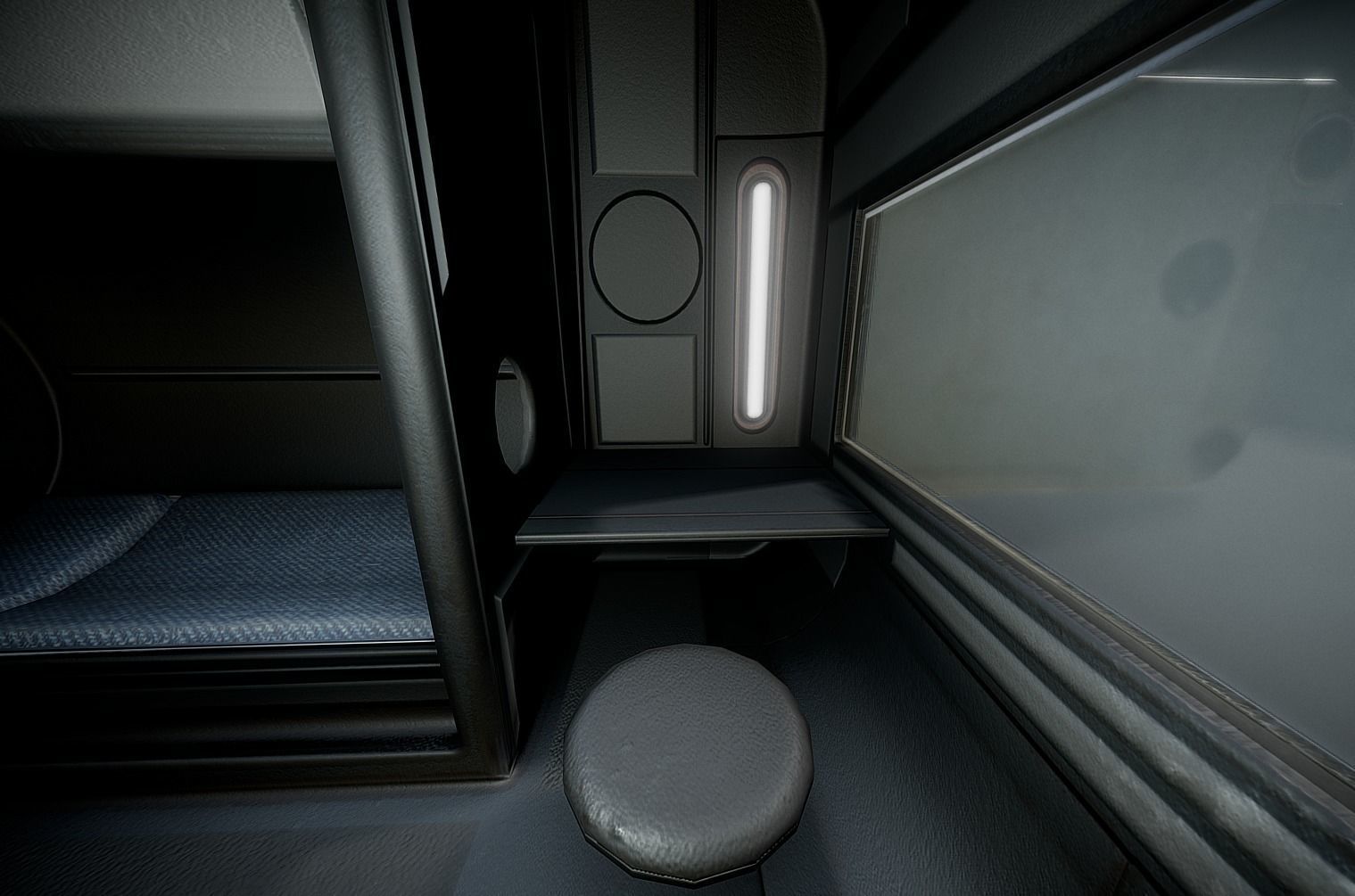 Futuristic Living Module Old Metal Version Low-poly 3D model_14