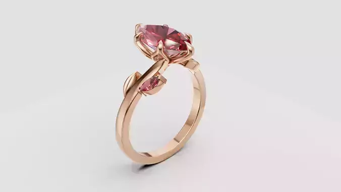 Marquise Engagement ring tulip style