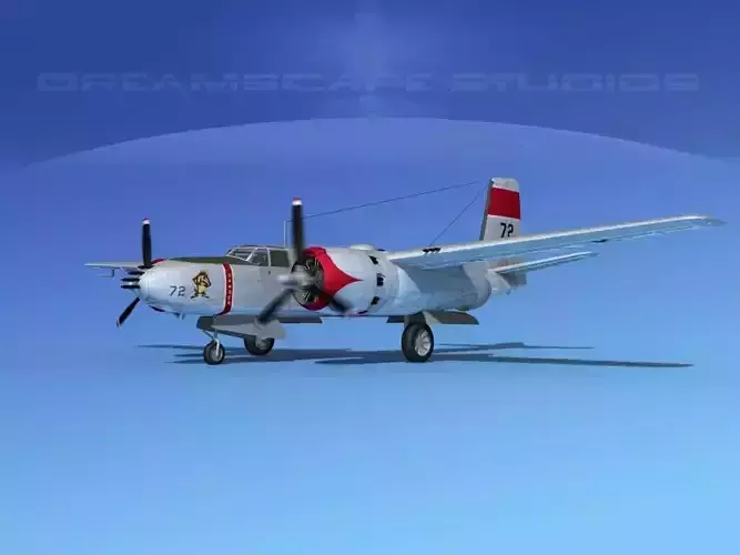 Douglas A-26B Invader V01 USAAF 3D model