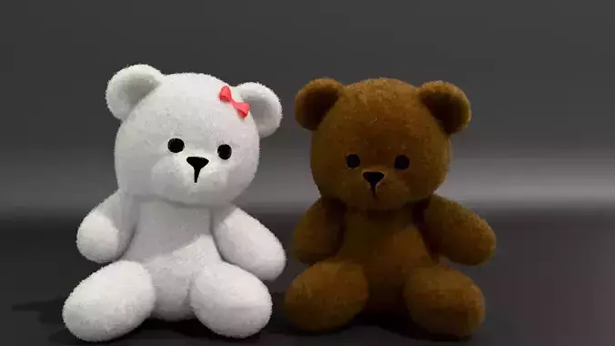 Stylized Rigged Teddy Bear 3D Model High Quality