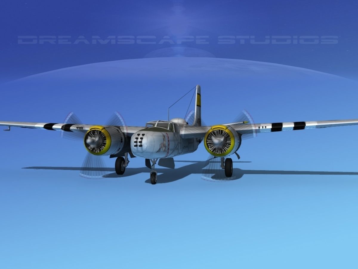 Douglas A-26B Invader V02 USAAF 3D model_1