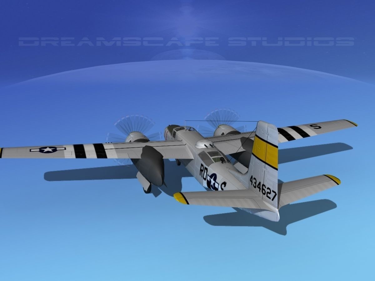 Douglas A-26B Invader V02 USAAF 3D model_7