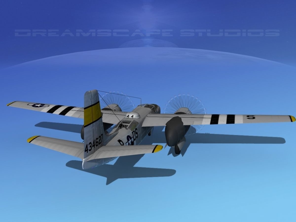 Douglas A-26B Invader V02 USAAF 3D model_6