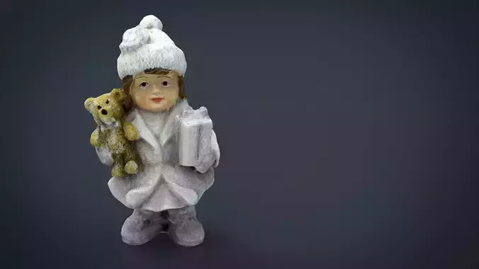 Girl with Christmas present