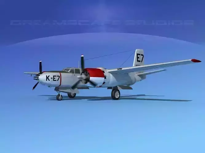 Douglas A-26B Invader V04 USAAF 3D model
