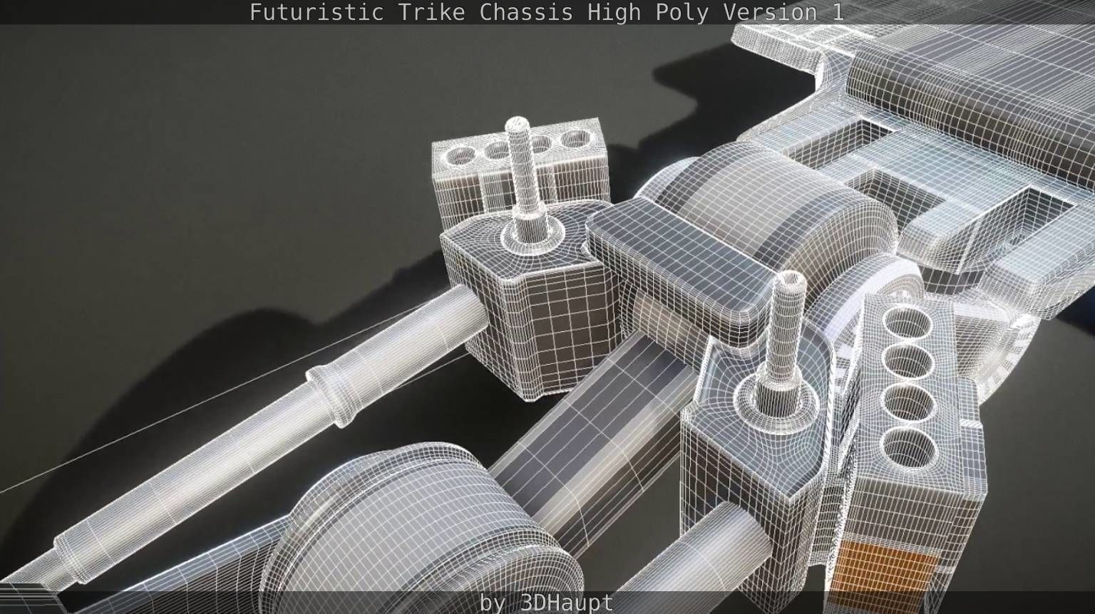 Futuristic Trike Chassis High Poly Version 1 3D model_69