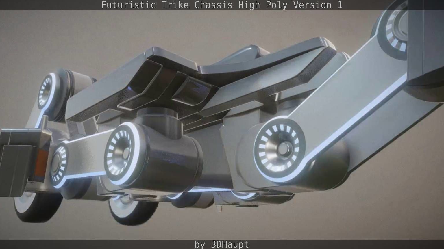 Futuristic Trike Chassis High Poly Version 1 3D model_34