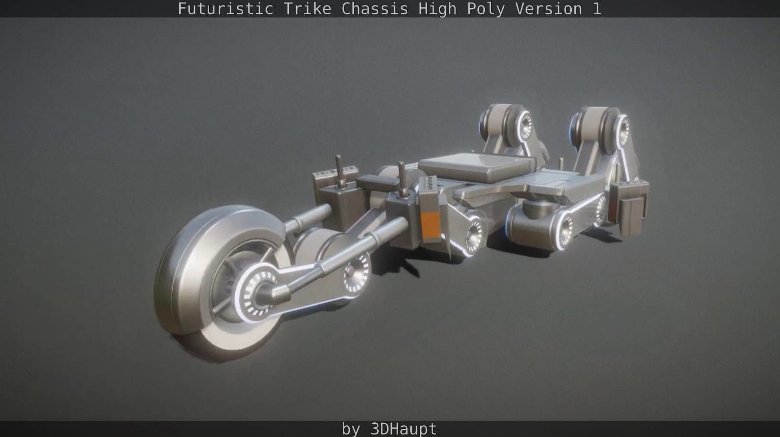 Futuristic Trike Chassis High Poly Version 1 3D model_110