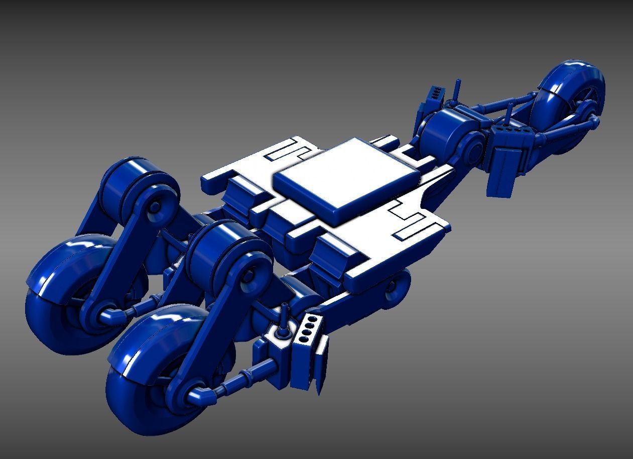 Futuristic Trike Chassis High Poly Version 1 3D model_17