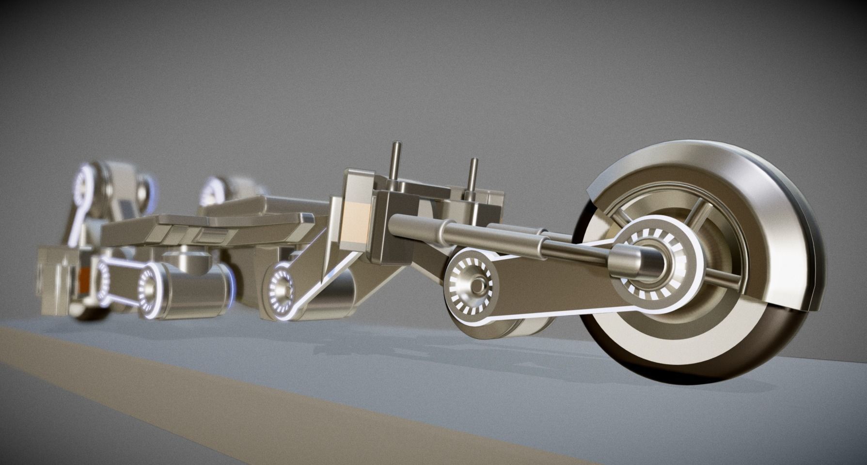 Futuristic Trike Chassis High Poly Version 1 3D model_14