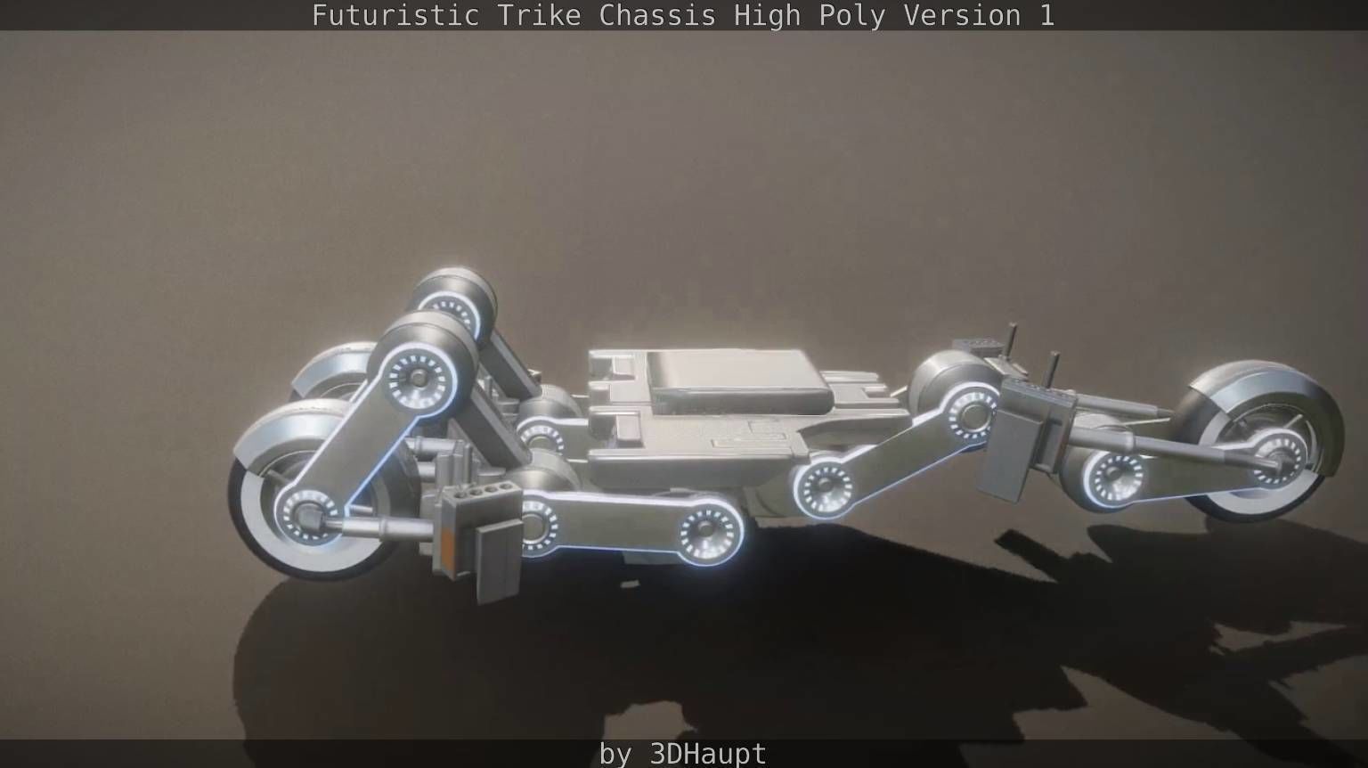 Futuristic Trike Chassis High Poly Version 1 3D model_41