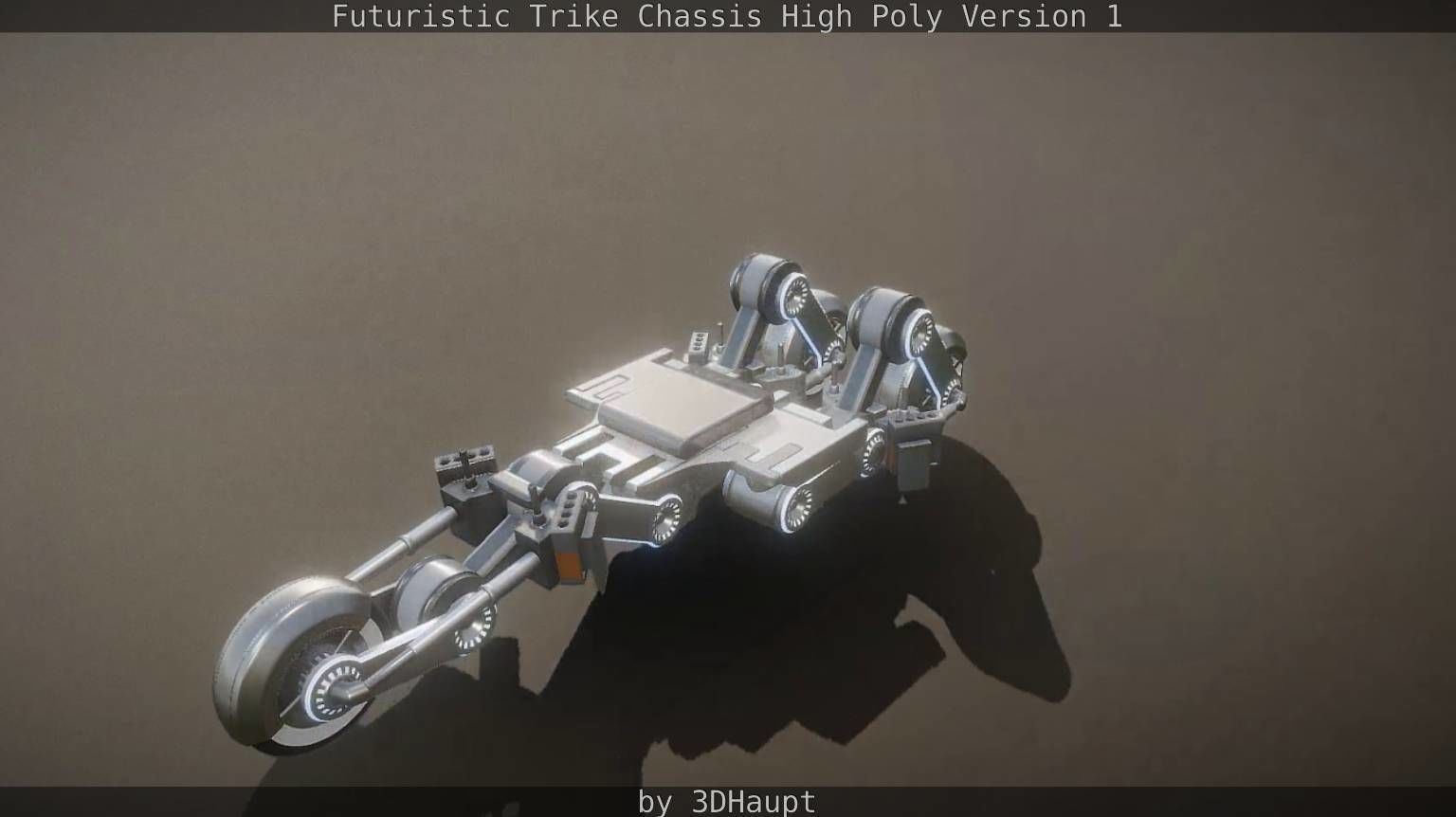 Futuristic Trike Chassis High Poly Version 1 3D model_49