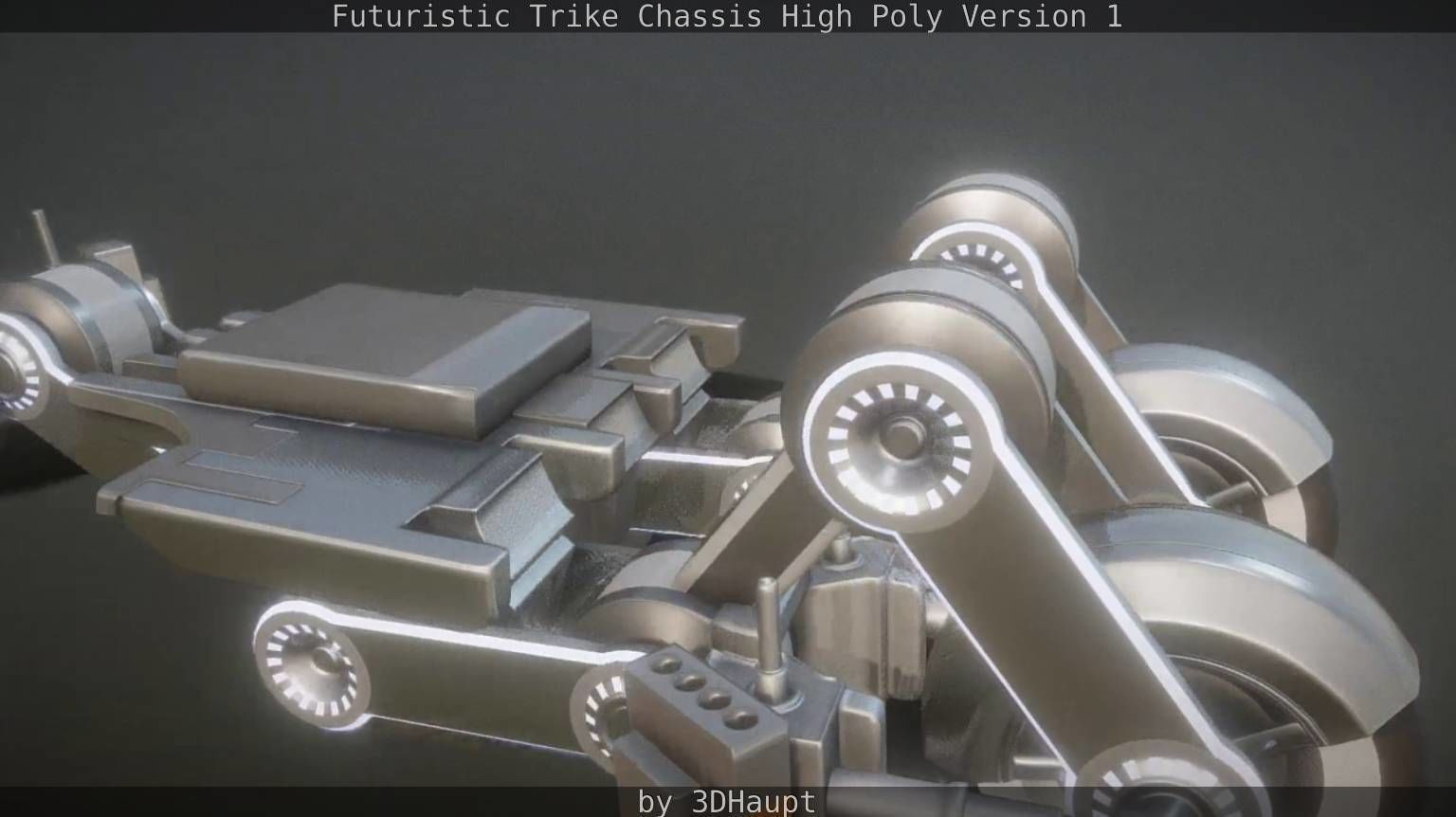 Futuristic Trike Chassis High Poly Version 1 3D model_29