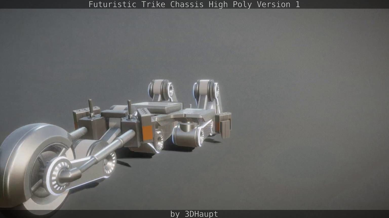 Futuristic Trike Chassis High Poly Version 1 3D model_45