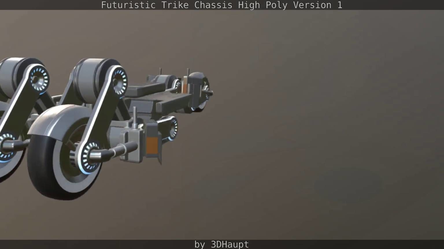 Futuristic Trike Chassis High Poly Version 1 3D model_101