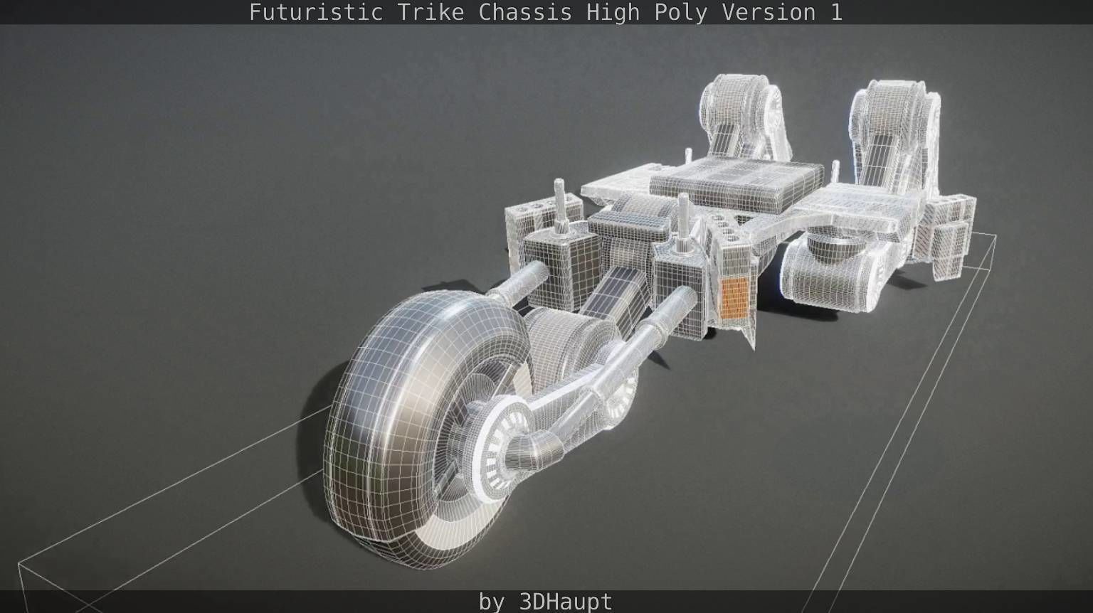 Futuristic Trike Chassis High Poly Version 1 3D model_91