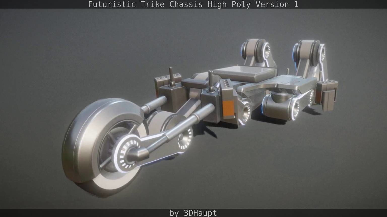 Futuristic Trike Chassis High Poly Version 1 3D model_94