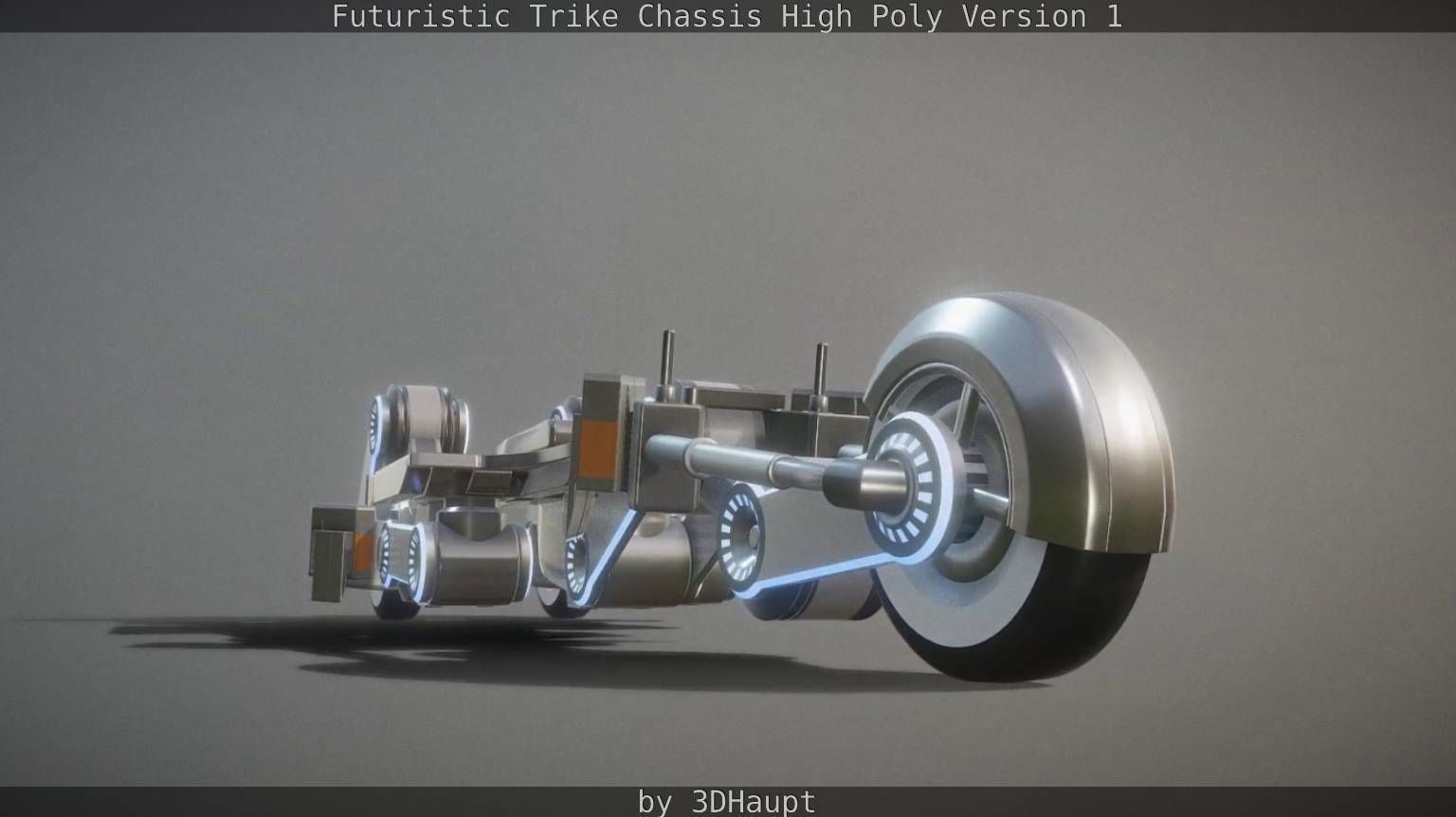 Futuristic Trike Chassis High Poly Version 1 3D model_60