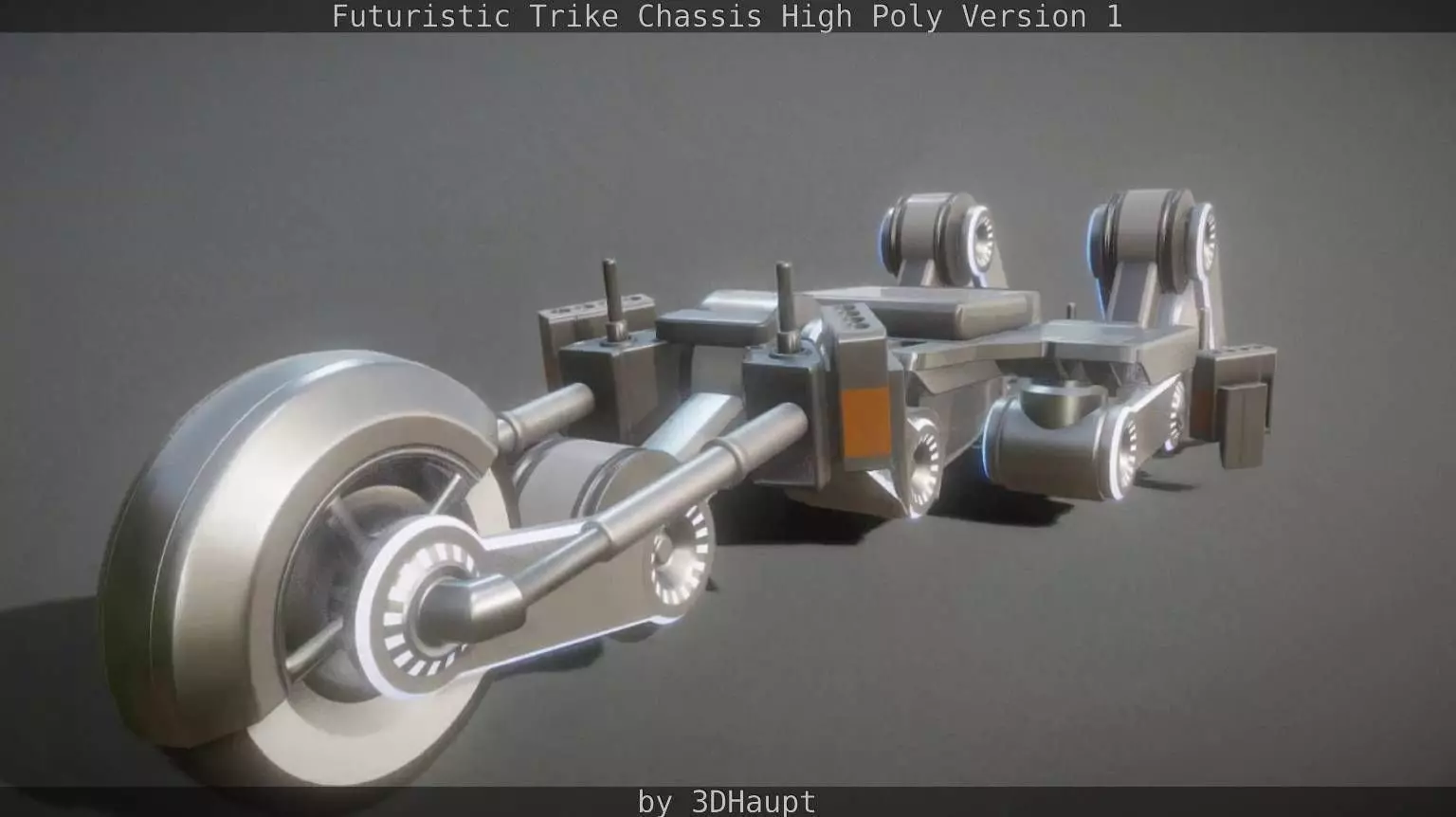 Futuristic Trike Chassis High Poly Version 1 3D model_0