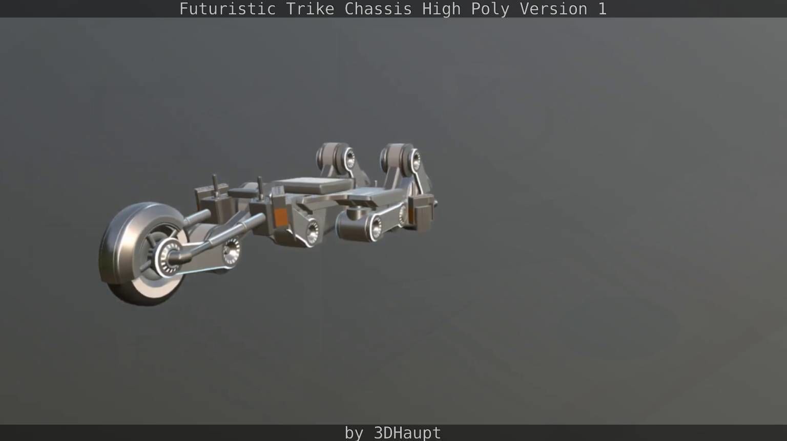 Futuristic Trike Chassis High Poly Version 1 3D model_104