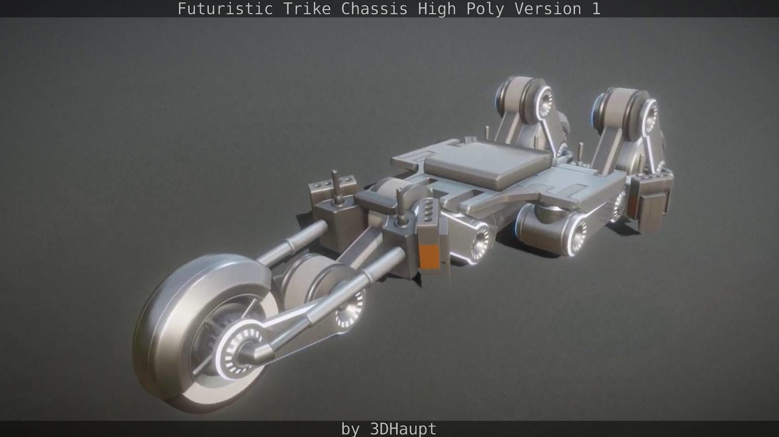 Futuristic Trike Chassis High Poly Version 1 3D model_111