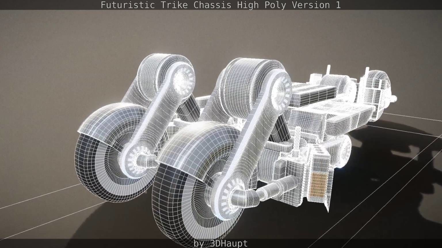 Futuristic Trike Chassis High Poly Version 1 3D model_76