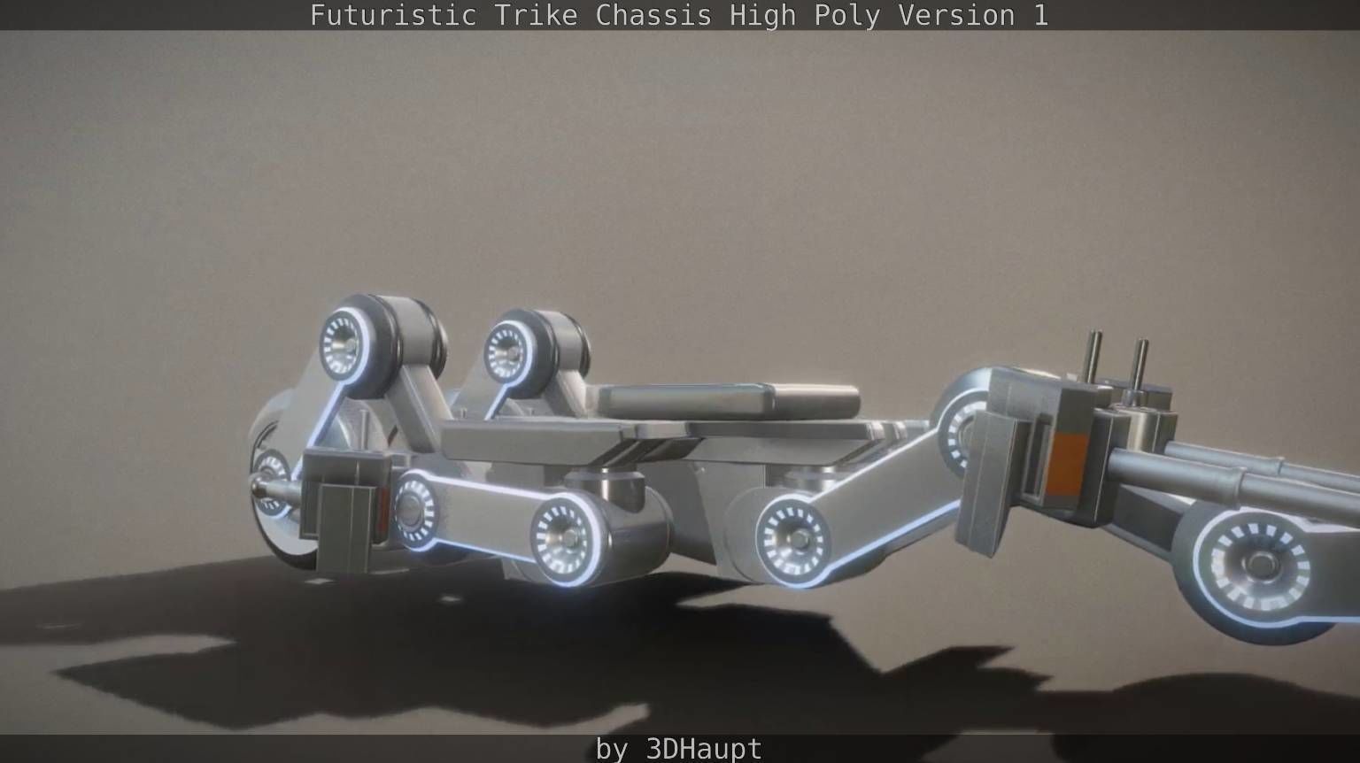Futuristic Trike Chassis High Poly Version 1 3D model_24